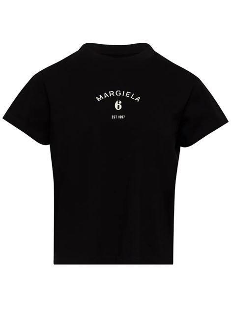 t-shirt signature donna nera MM6 MAISON MARGIELA | S62GD0216 M20048900